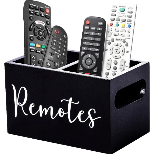Remote Controls Stationery Wooden Organizer