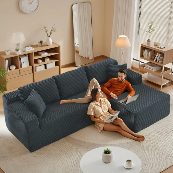 Modern L-Shaped Cloud Sectional Sofa