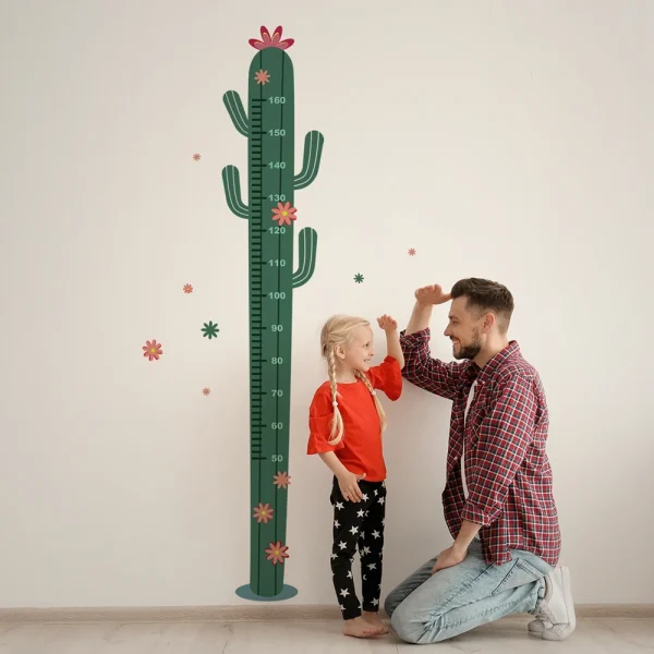 Self-adhesive Cactus Height Stickers